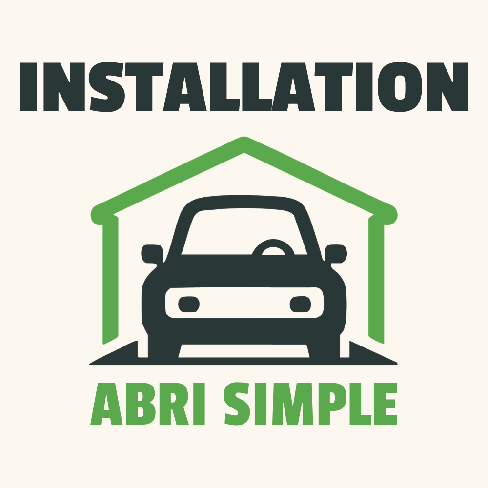 Service d’installation d’abri d’auto simple.
