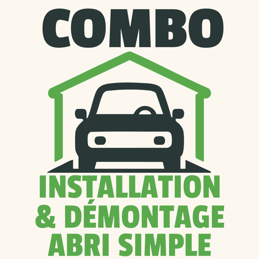 Forfait installation et démontage d’abri d’auto simple.